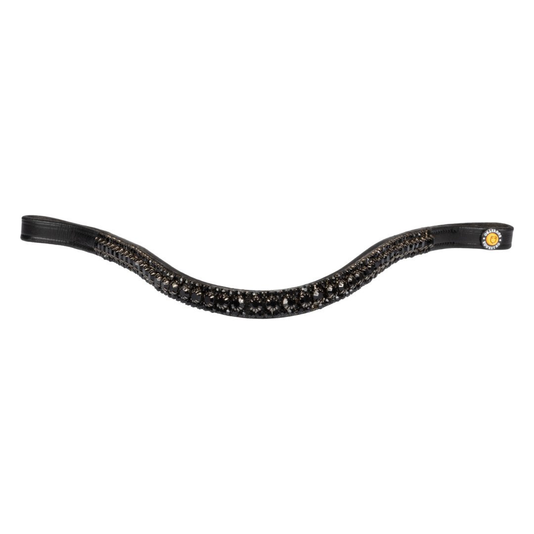 Frontalino con tripla fila di cristalli