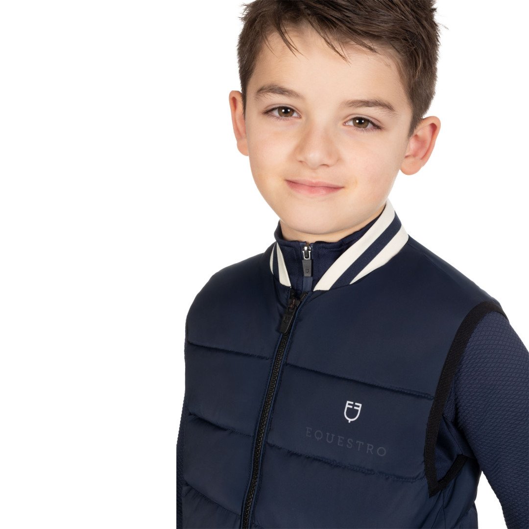 Smanicato tecnico bambino colletto in maglia