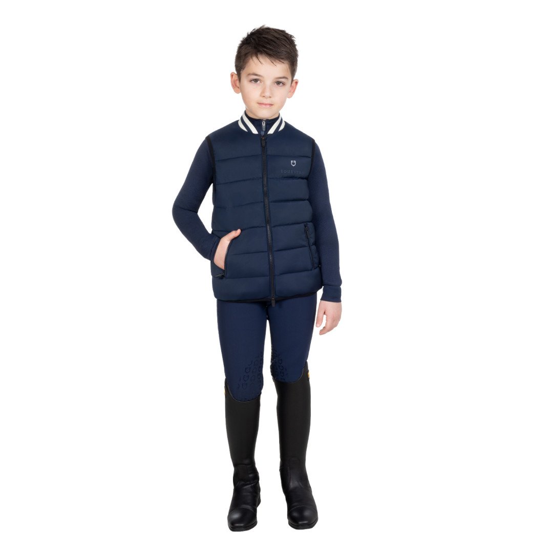 Smanicato tecnico bambino colletto in maglia