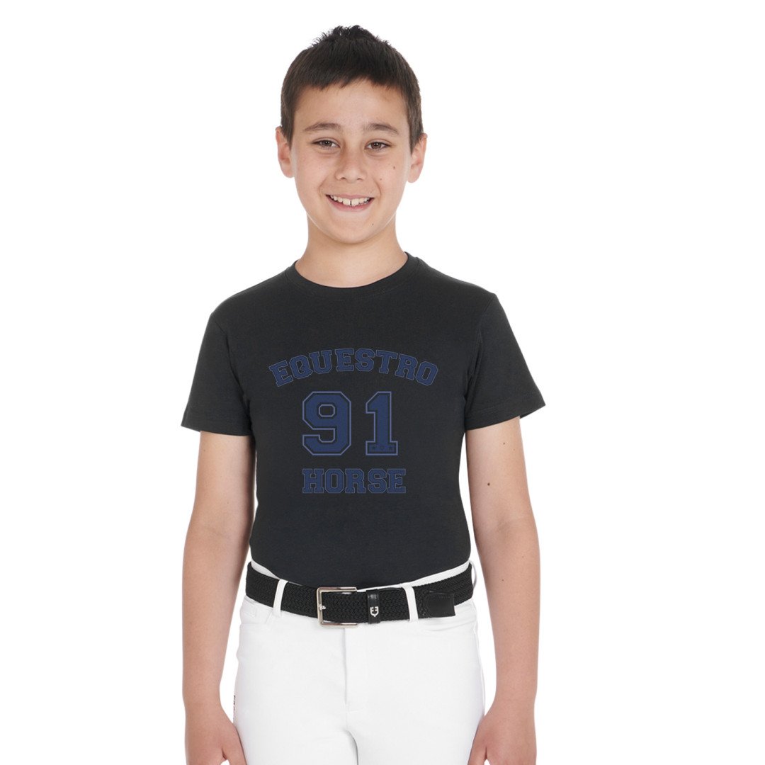 T-shirt bambino Horse Club in cotone