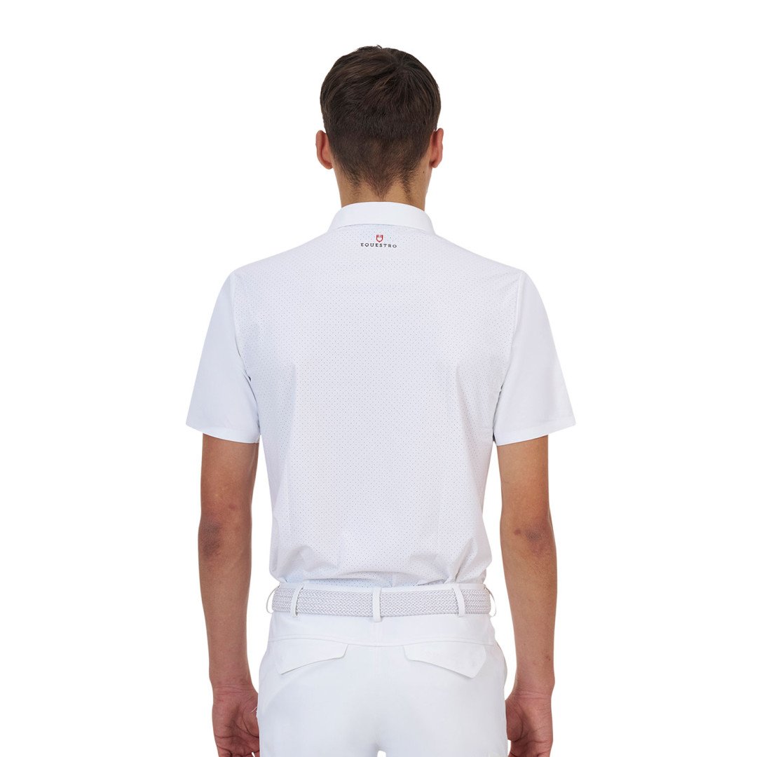 Polo concorso uomo Equestro Ridertechnology manica corta bottoni