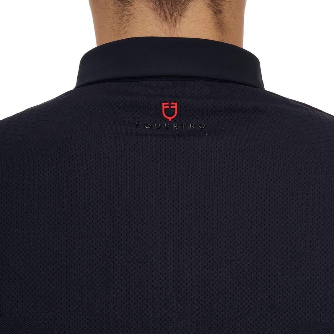 Polo training uomo Equestro Ridertechnology manica lunga e zip