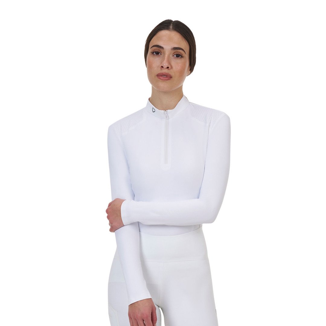 Polo training donna Equestro Ridertechnology manica lunga e zip