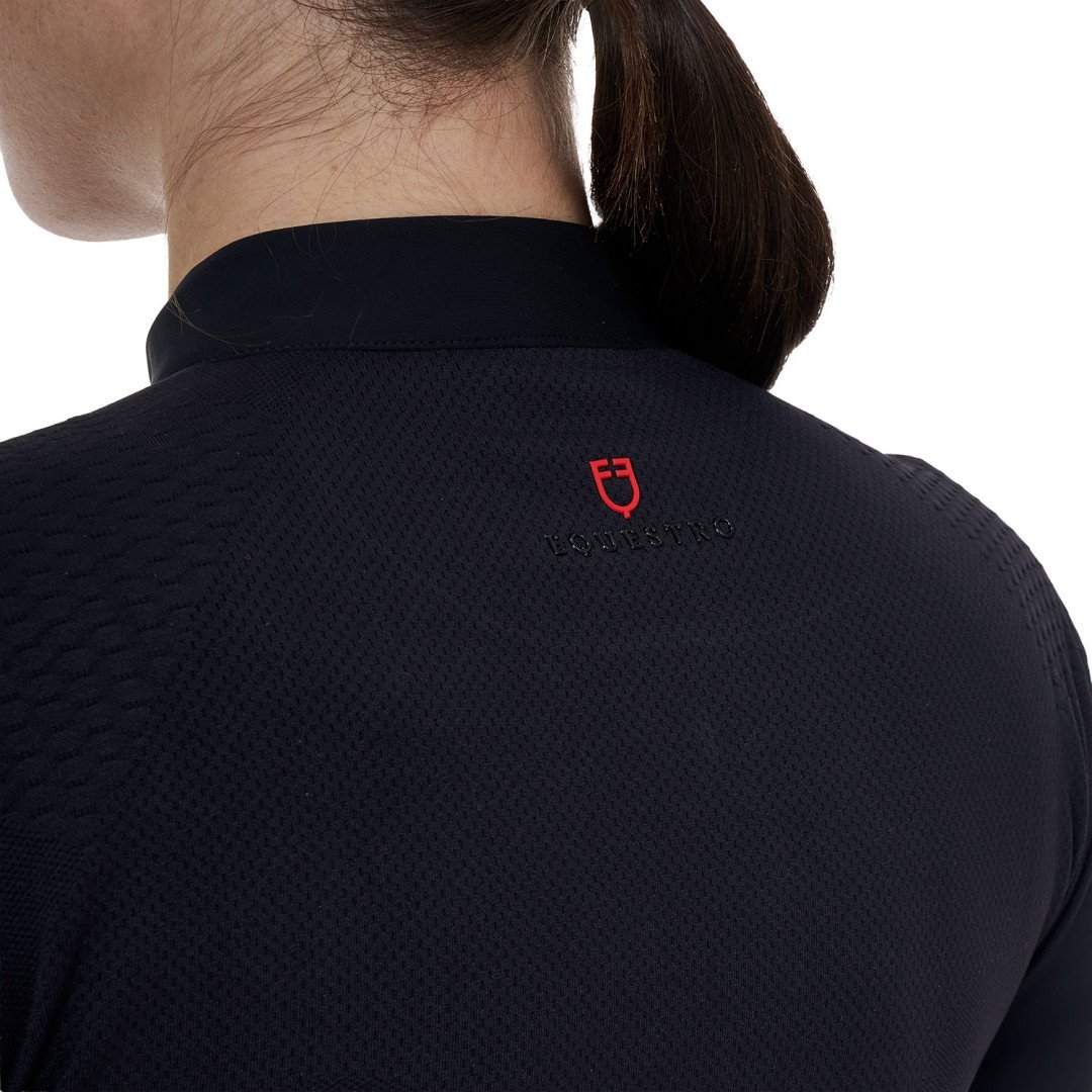 Polo training donna Equestro Ridertechnology manica lunga e zip