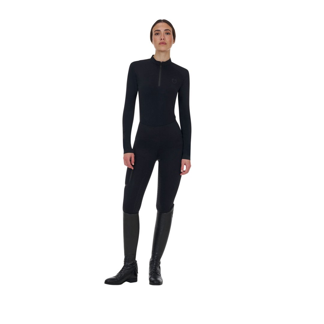 Polo training donna Equestro Ridertechnology manica lunga e zip