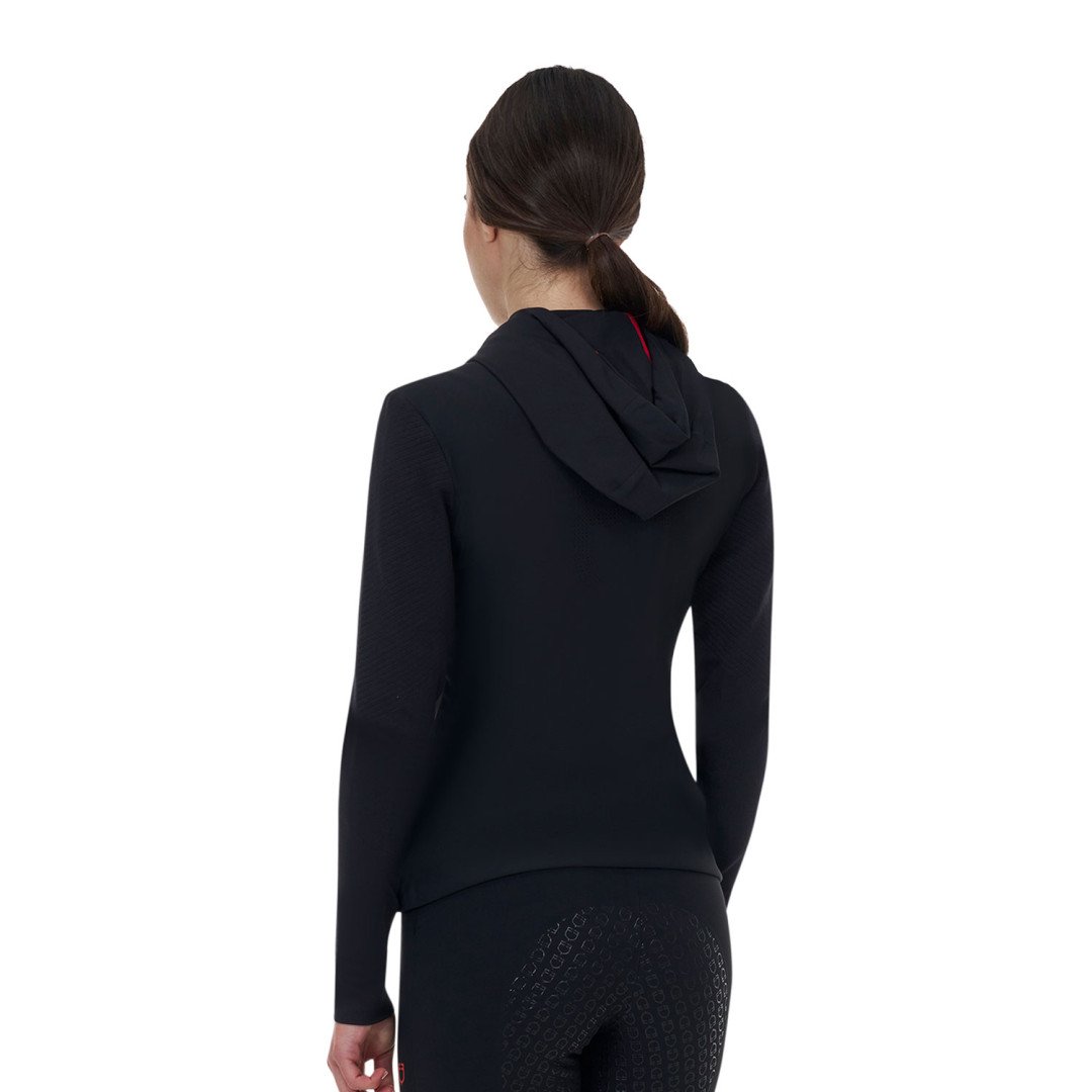 Felpa tecnica donna Equestro Ridertechnology cappuccio