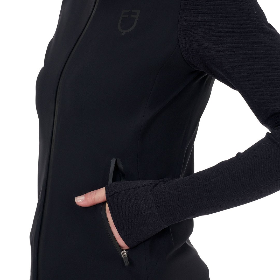Felpa tecnica donna Equestro Ridertechnology cappuccio