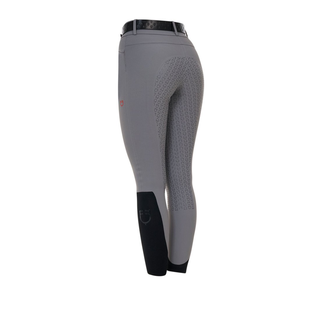 Pantalone slim fit donna vita alta Equestro Ridertechnology full grip