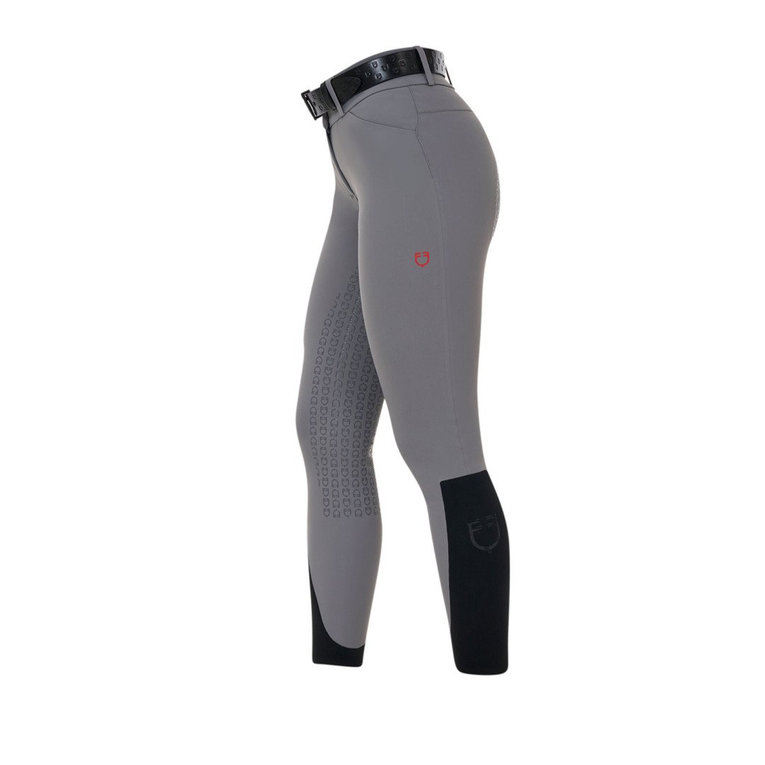 Pantalone slim fit donna vita alta Equestro Ridertechnology full grip