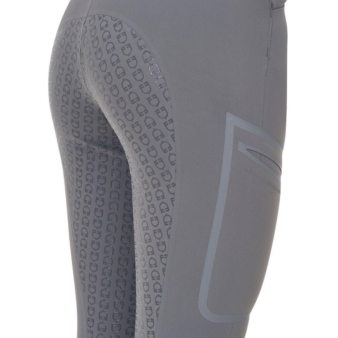 Pantalone slim fit donna vita alta Equestro Ridertechnology full grip