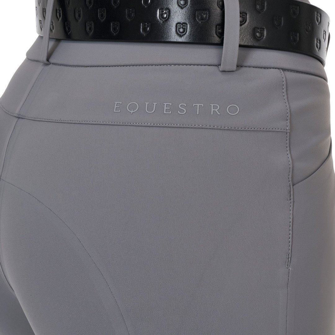 Pantalone slim fit donna vita alta Equestro Ridertechnology cuciture termosaldate