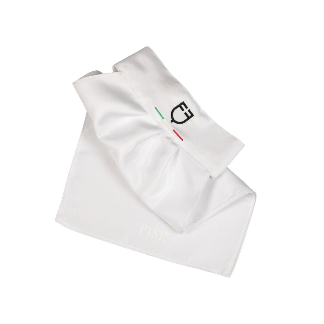 Plastron da concorso con logo ricamato Equestro X FISE