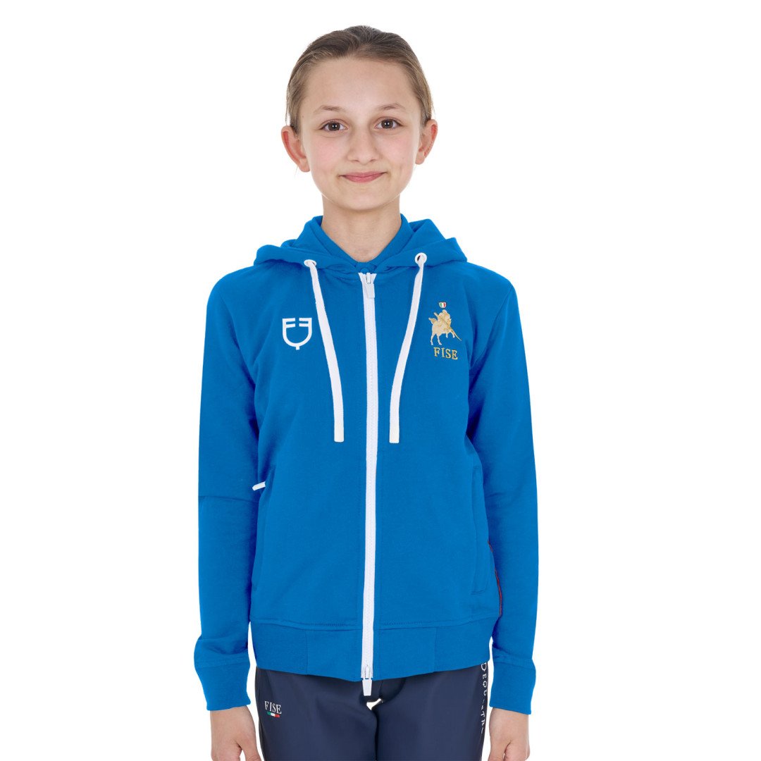 Equitime Selleria Online Felpa in pile unisex bambini con cappuccio Equestro X FISE 70,49&nbsp;€