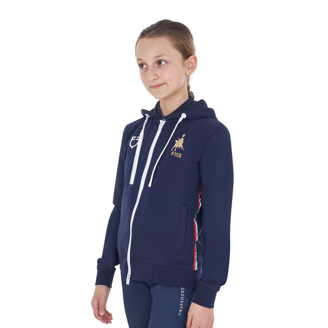 Equitime Selleria Online Felpa in pile unisex bambini con cappuccio Equestro X FISE 70,49&nbsp;€