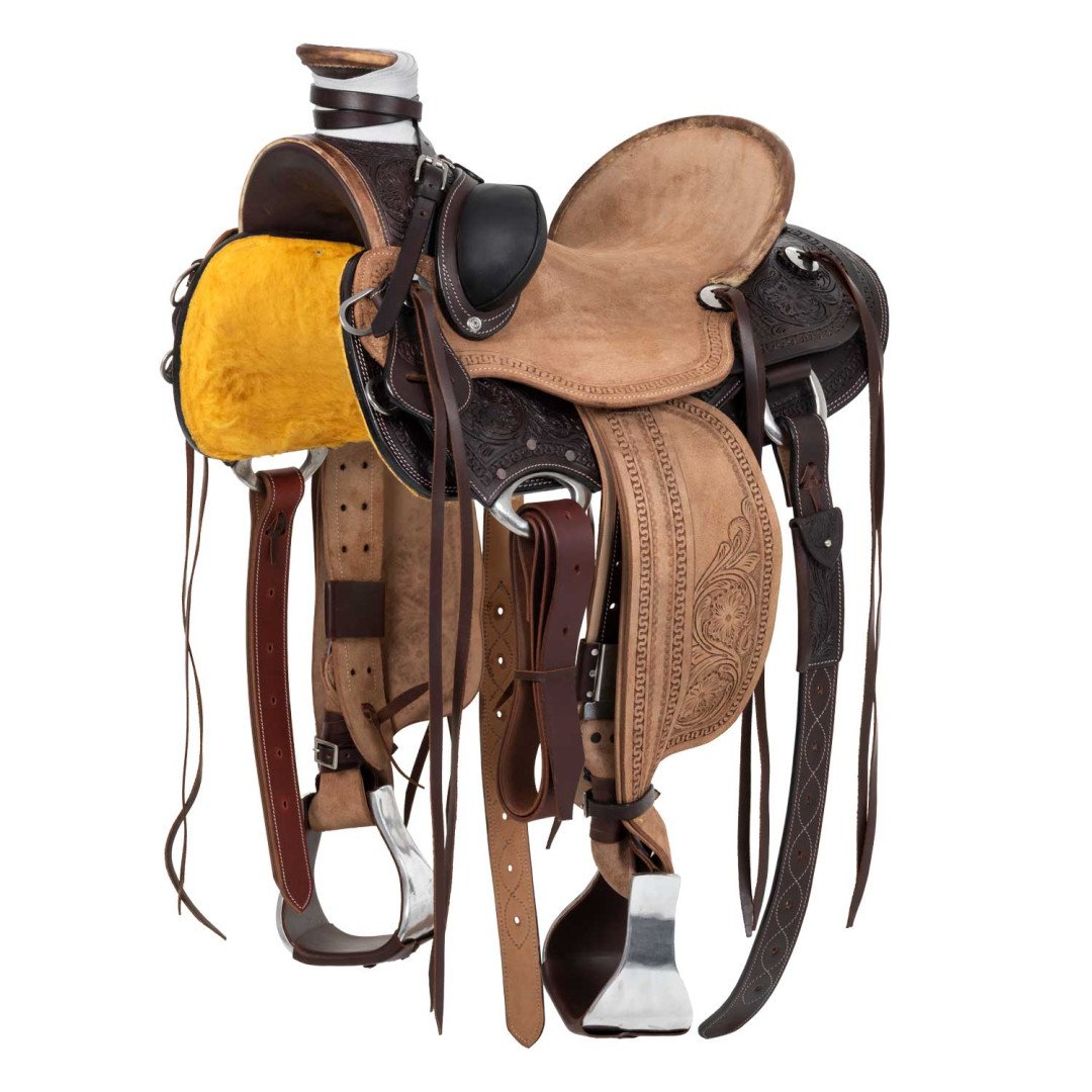 Sella cow horse Pool's con flower tooling
