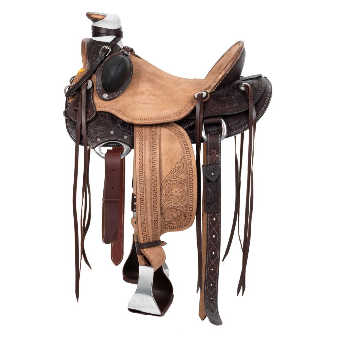 SELLA WESTERN REVERSE CON FLOWER TOOLING
