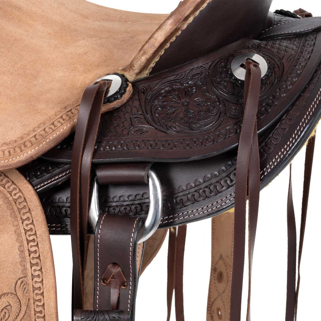 SELLA WESTERN REVERSE CON FLOWER TOOLING
