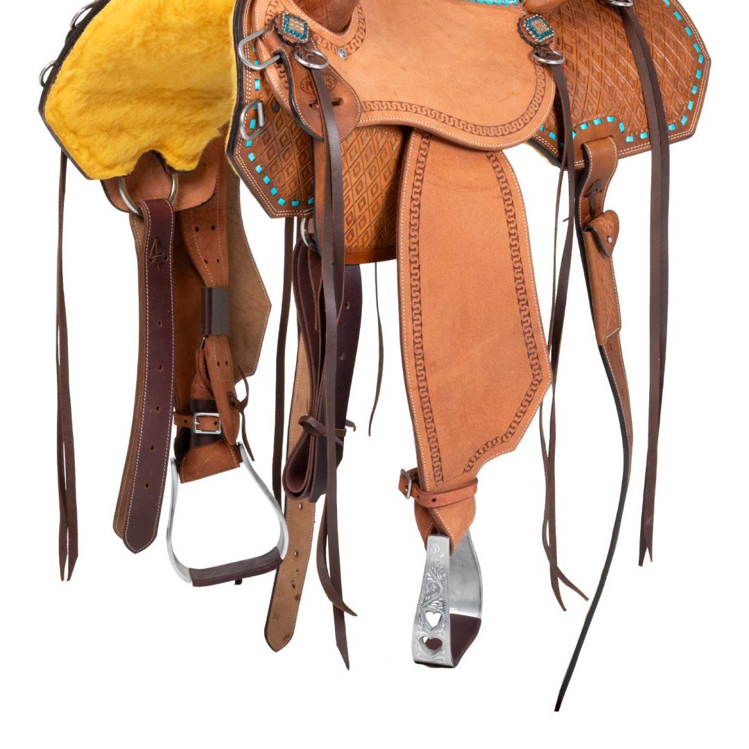 Equitime Selleria Online Sella barrel con seggio turquoise e basket tooling 0,00&nbsp;€