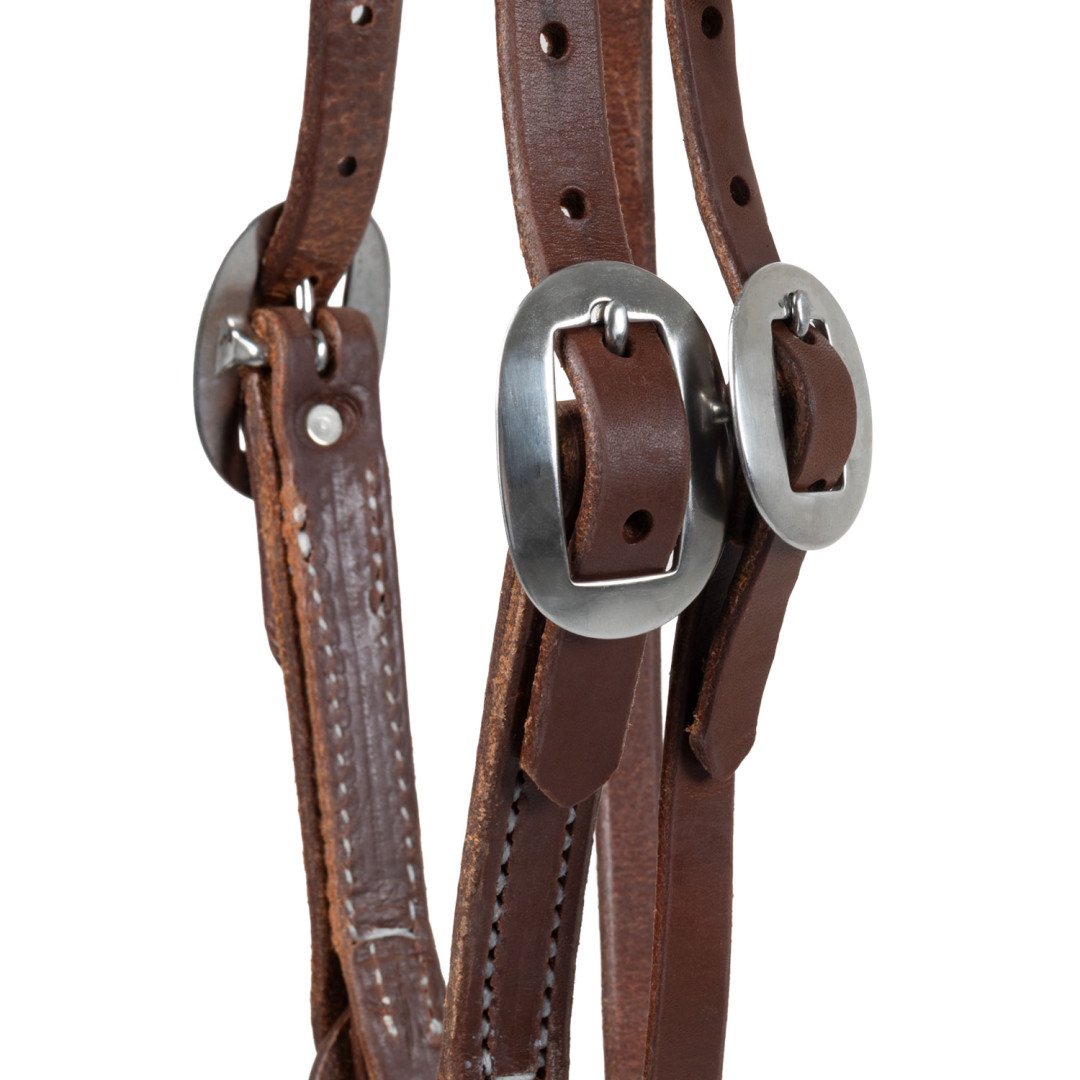 TESTIERA WESTERN CON FRONTALINO E SISTEMA A CAMBIO RAPIDO.