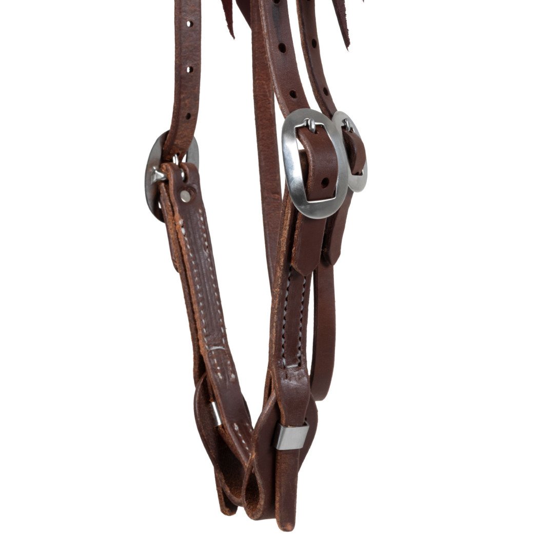 TESTIERA WESTERN CON FRONTALINO E SISTEMA A CAMBIO RAPIDO.
