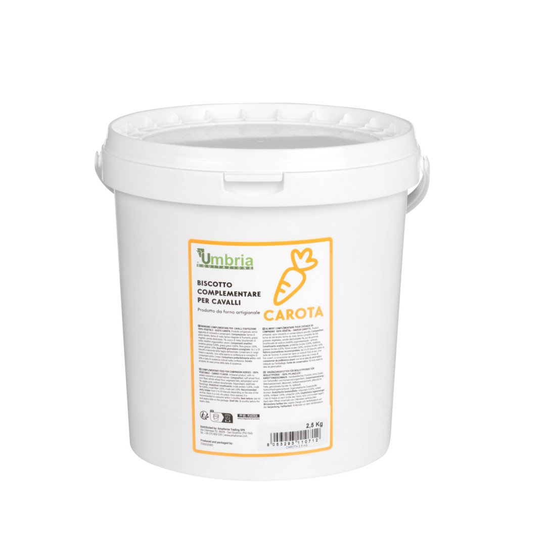 Equitime Saddlery Online BISCOTTO VEGETALE PER CAVALLI GUSTO CAROTA (2,5 Kg.) 29,10&nbsp;€