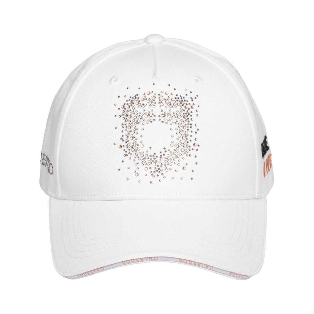 Cappello baseball con logo in strass