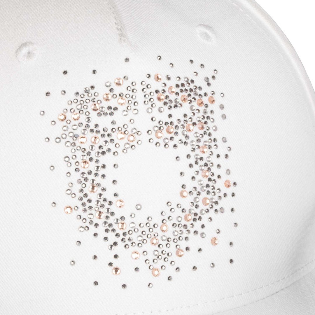 Cappello baseball con logo in strass