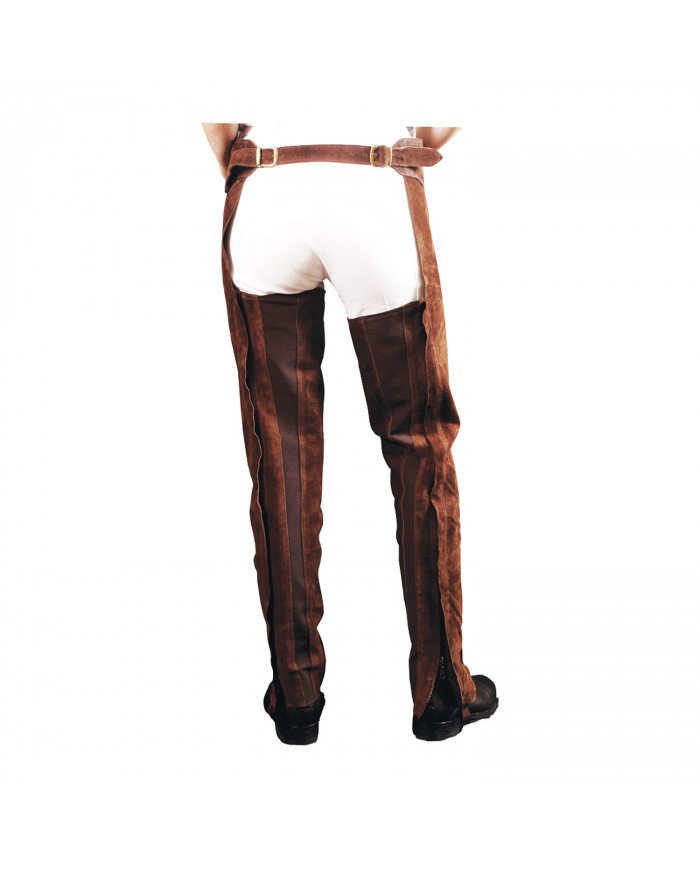 Chaps noires en simili cuir de taille m