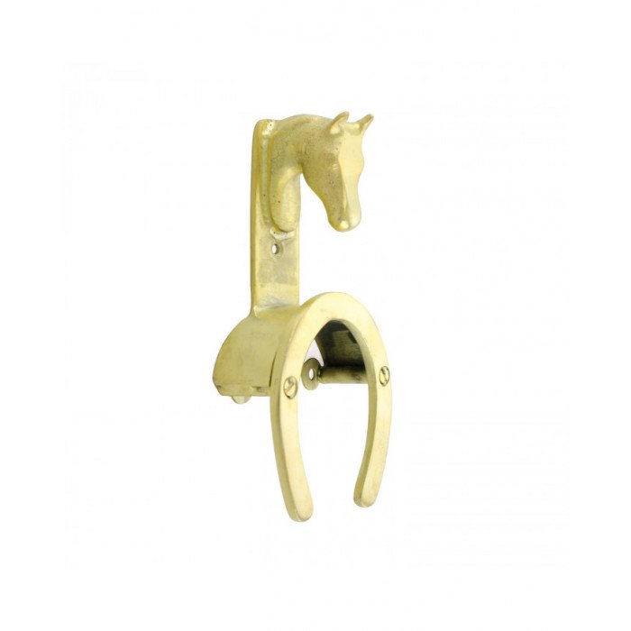Perchas con clip  Colgador de hierro y cabeza de caballo latonada 17,42 €