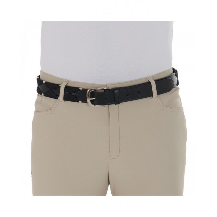 Belts  Leather Belt With Black and White Embroidery 36,89 €