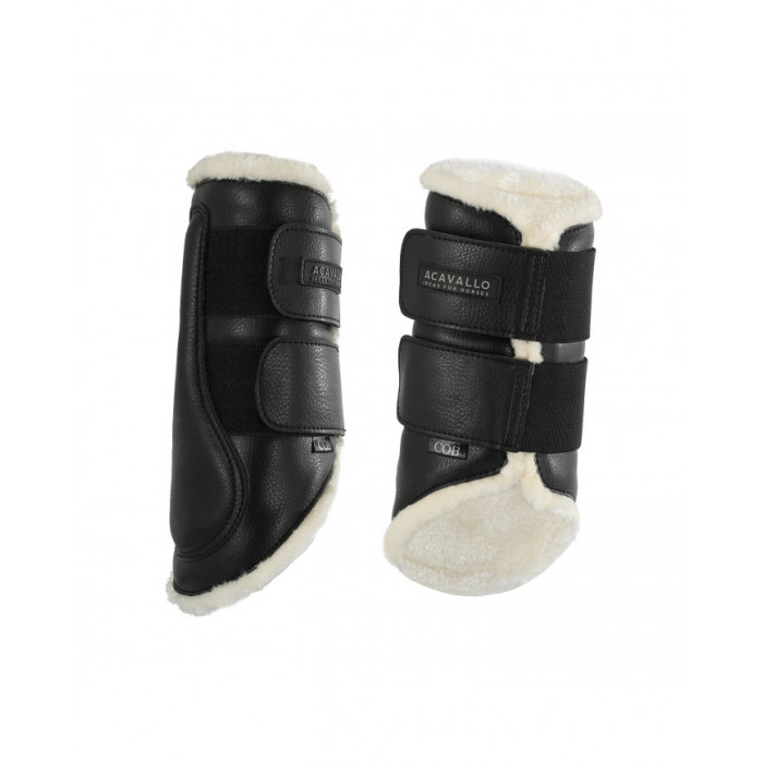Acavallo Eco-leather Front Brushing Horse Boots With Double Velcro