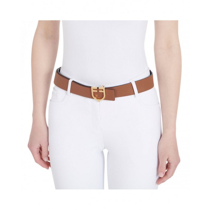 Cinture Donna Monta Inglese  Cintura In Cuoio Liscio Double Face Con Fibbia Logo 86,07 €