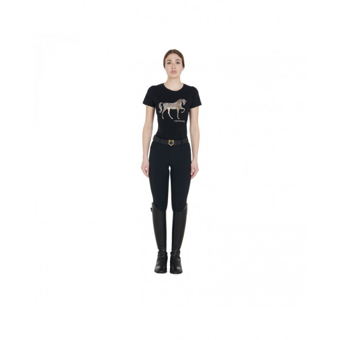 T-shirt  Women's Slim Fit T-shirt With Floral Horse Silhouette 40,33 € T-shirt  Women's Slim Fit T-shirt With Floral Horse Silhouette 40,33 €