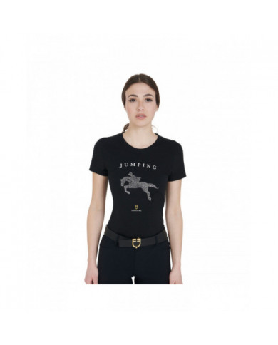 T-shirt  Women's Slim Fit T-shirt Jumping With Rhinestone 40,16 € T-shirt  Women's Slim Fit T-shirt Jumping With Rhinestone 40,16 €