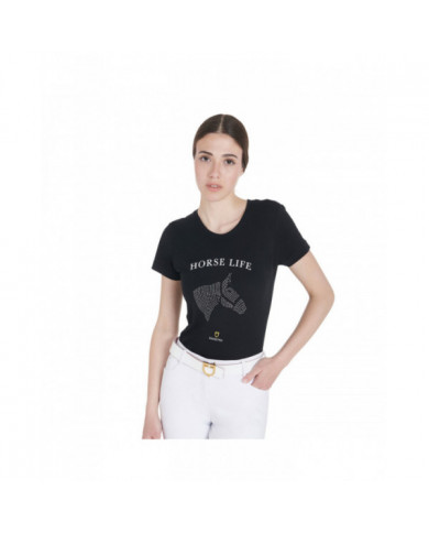 T-shirt  Women's Slim Fit T-shirt Horse Life With Rhinestone 39,34 € T-shirt  Women's Slim Fit T-shirt Horse Life With Rhinestone 39,34 €