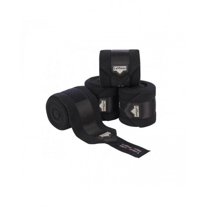 Ligaduras Loire polo bandagens pretas de cetim grande conjunto de 4 56,15&nbsp;€