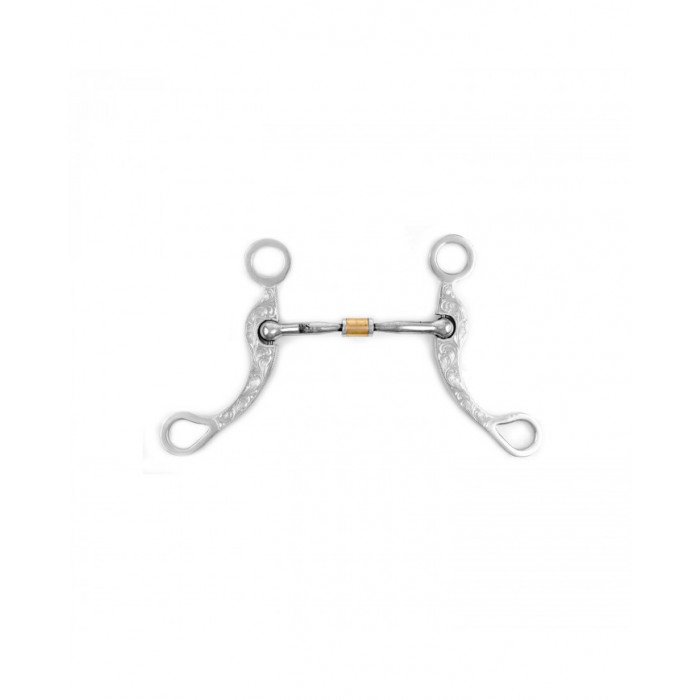 Mors Satin Western Bit C Semi-Joint Cuivre Décoré Tiges 70,90&nbsp;€