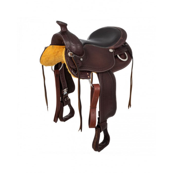 sillas barril  Sello Flower de cuero de grano de ajuste de acero inoxidable de sillín occidental 2815 677,46 €