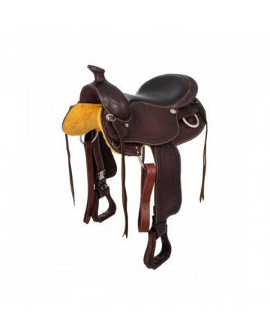 Barrel saddle  Western Saddle Stainless Steel Fitting Grain Leather Flower Stamp 2815 677,46 €