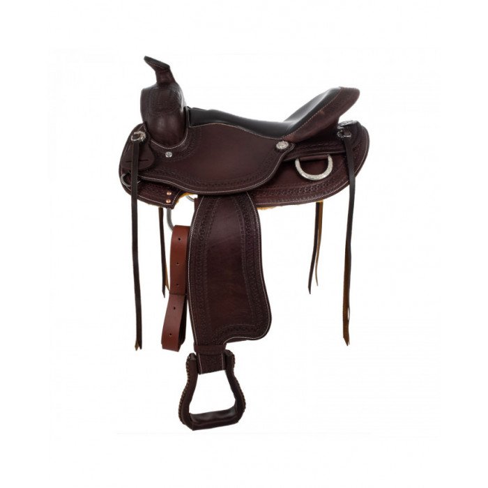 sillas barril  Sello Flower de cuero de grano de ajuste de acero inoxidable de sillín occidental 2815 677,46 €