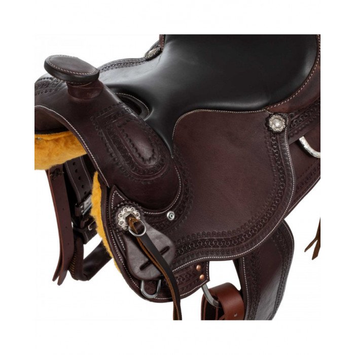 selles baril  Selle Western Acier Inoxydable Raccord Grain Cuir Flower Timbre 2815 677,46 €