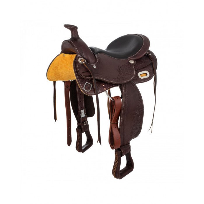 selles baril  Western Saddle Acier Inoxydable Raccord Grain Cuir Snake Stamp 2817 685,16 €