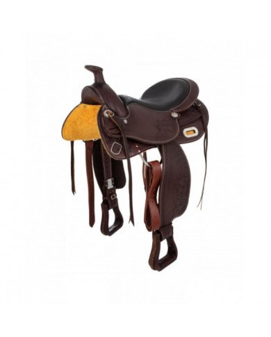Barrel saddle  Western Saddle Stainless Steel Fitting Grain Leather Snake Stamp 2817 685,16 €