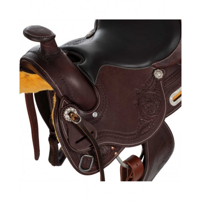 selles baril  Western Saddle Acier Inoxydable Raccord Grain Cuir Snake Stamp 2817 685,16 €