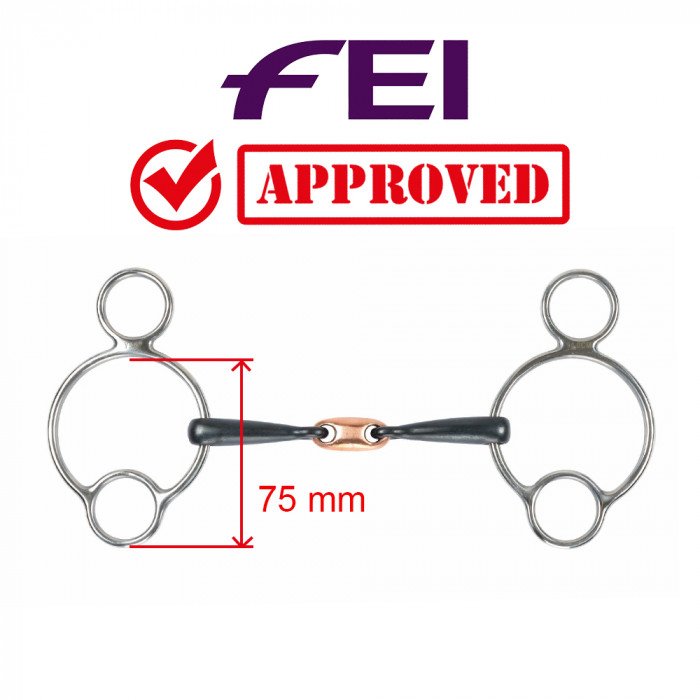 Gebisse  FEI-zugelassene kurze Pessoa aus weichem Eisen mit Kupferknebel 39,34 €