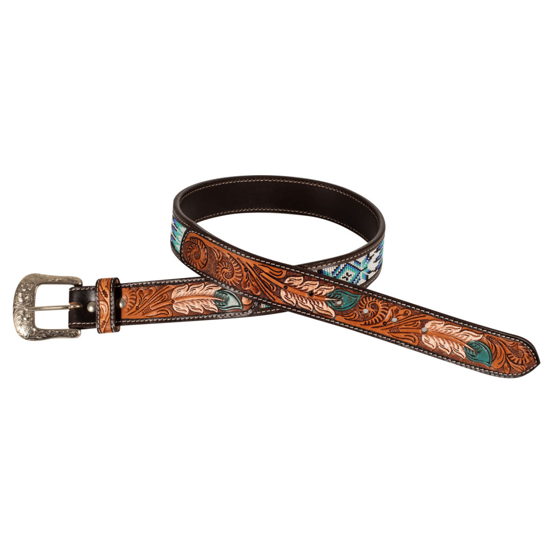 Cinture e Fibbie Monta Western  Cintura Western Unisex Con Perline E Incisione Di Piume 76,15 €
