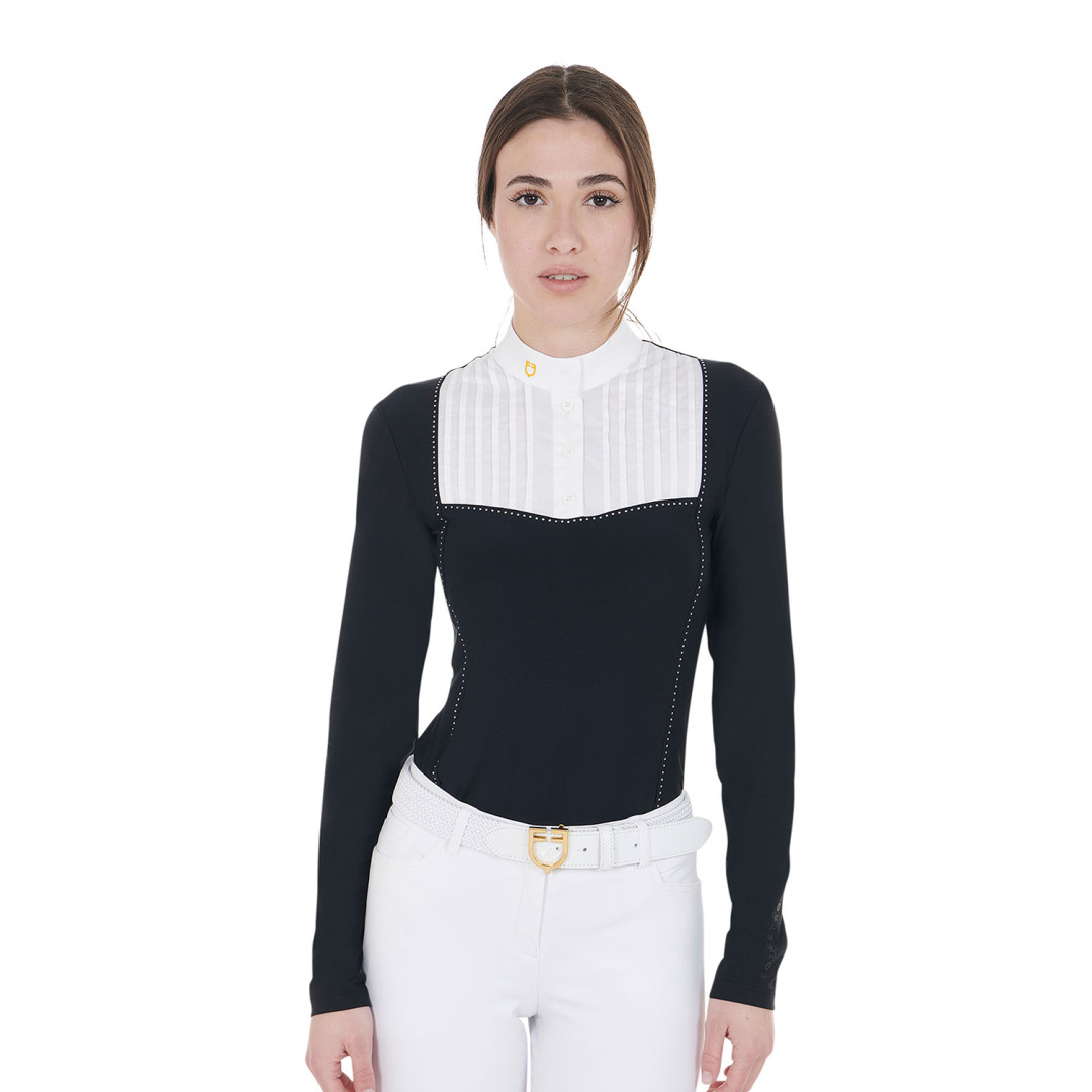 Polo de competición  Polo donna slim fit da concorso con strass 86,07 € Polo de competición  Polo donna slim fit da concorso con strass 86,07 €