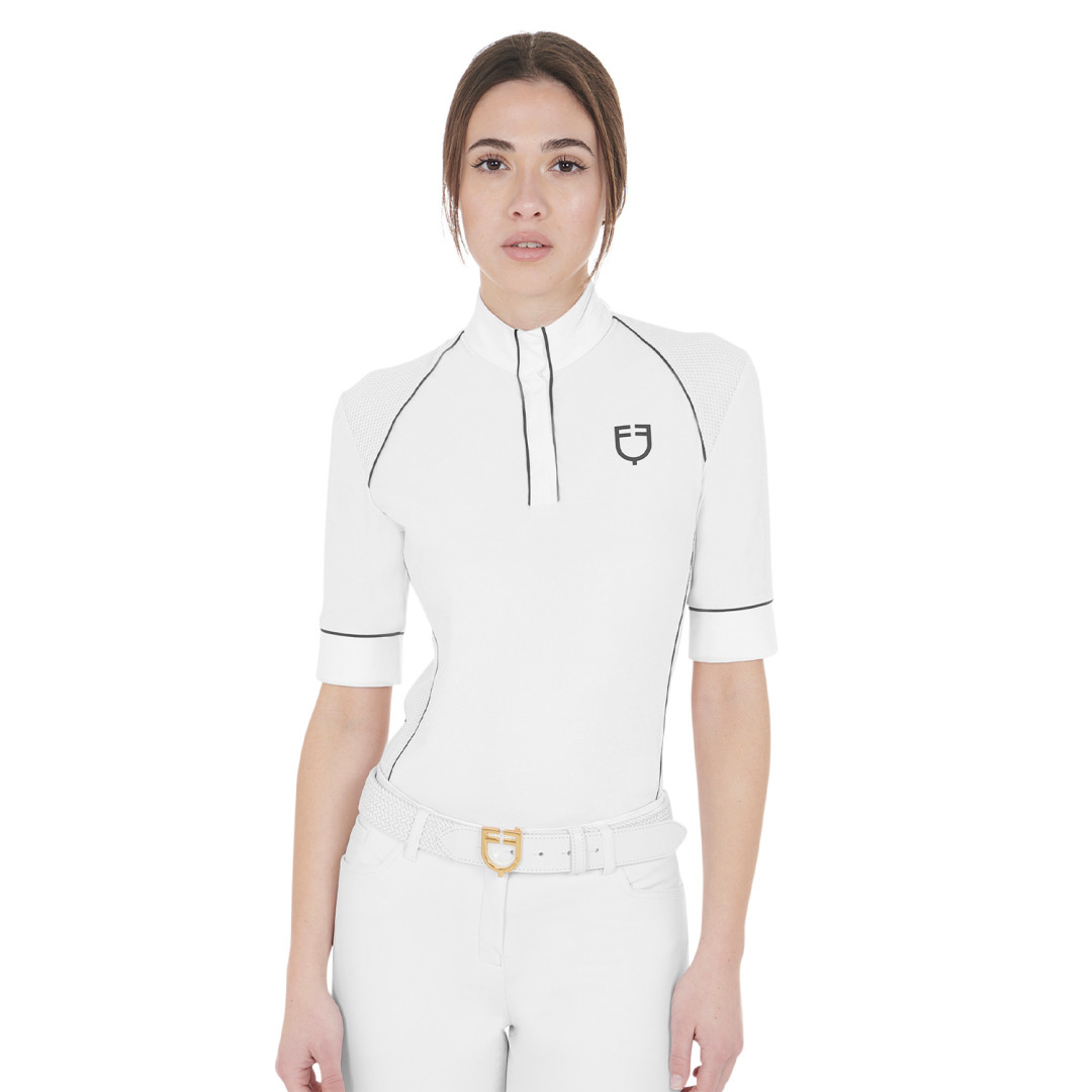 Polo de competición  Polo donna slim fit da concorso manica corta con bottoni 89,00 € Polo de competición  Polo donna slim fit da concorso manica corta con bottoni 89,00 €