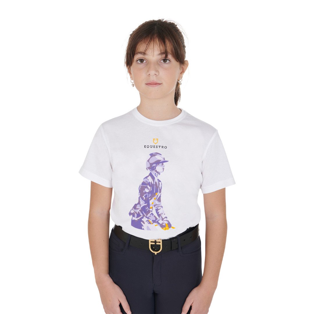 Camiseta  T-shirt bambini slim fit con stampa cavaliere 36,89 €
