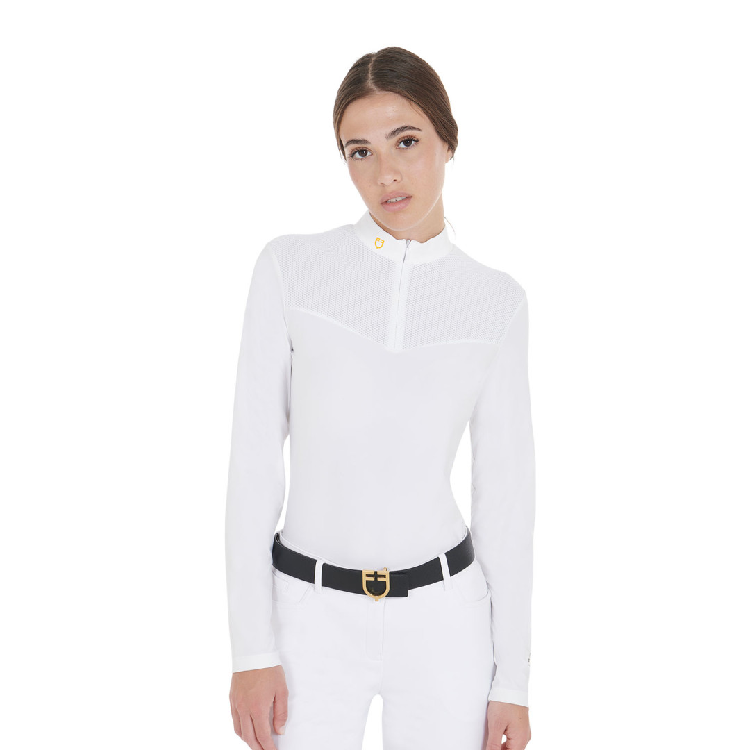 Polo de competición  Polo Donna Da Concorso in Tessuto Tecnico E Mesh 73,69 € Polo de competición  Polo Donna Da Concorso in Tessuto Tecnico E Mesh 73,69 €